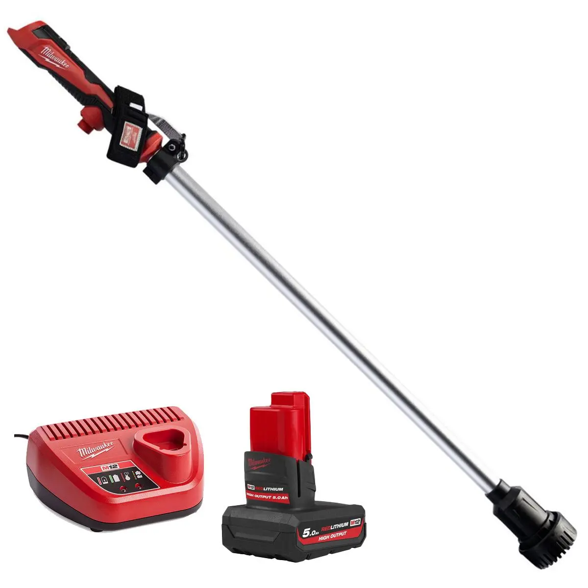 Milwaukee M12bswp-0 12V Hydropass Brushed Stick Water Pump With 1 X 5.0Ah Battery & Charger 1