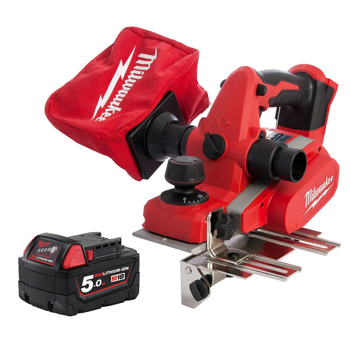 Milwaukee M18bp-0 18V Li-Ion Cordless 82Mm Compact Planer With 1 X 5.0Ah Battery 1