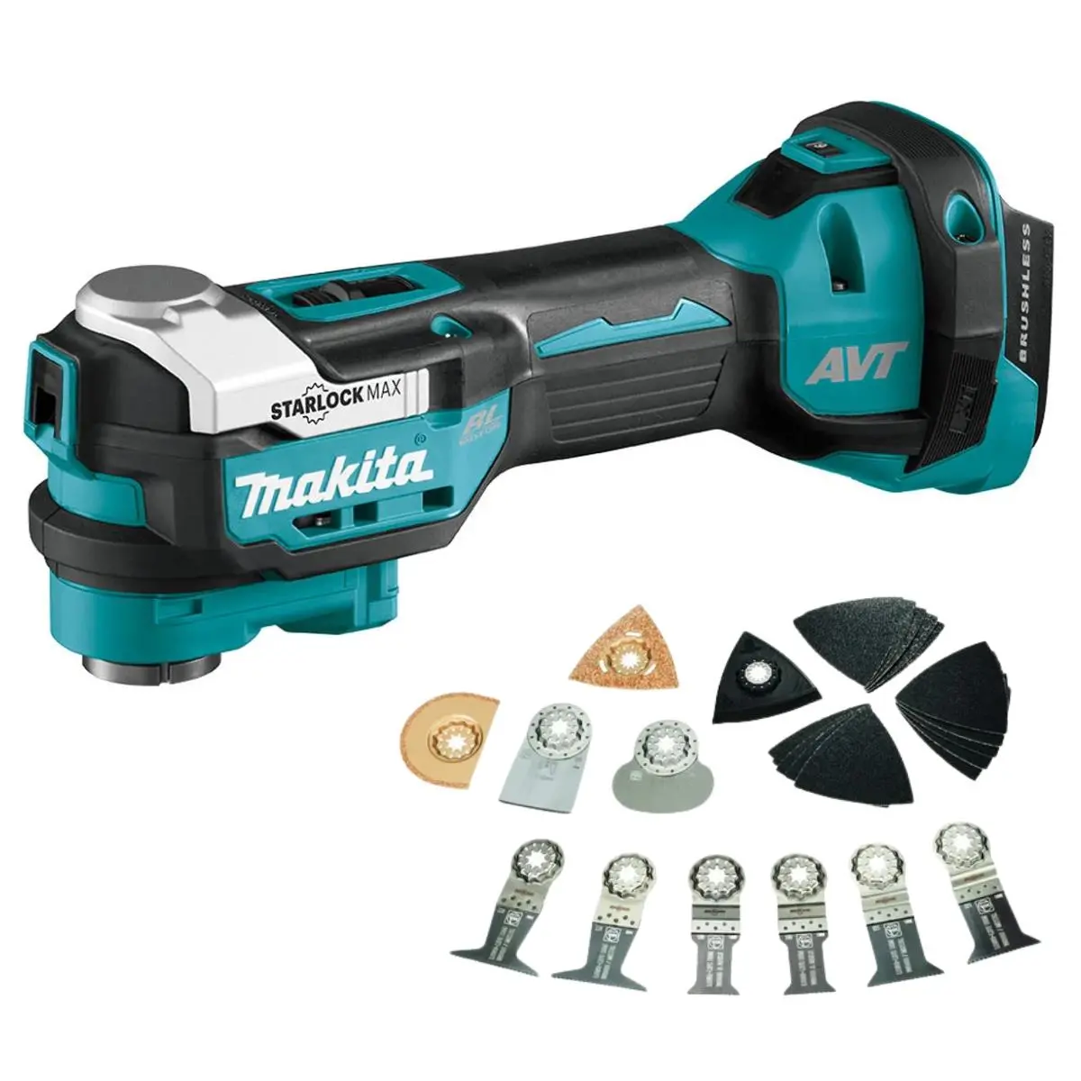 Makita Dtm52z 18V Brushless Multi Tool With 26 Piece Accessory Set 1