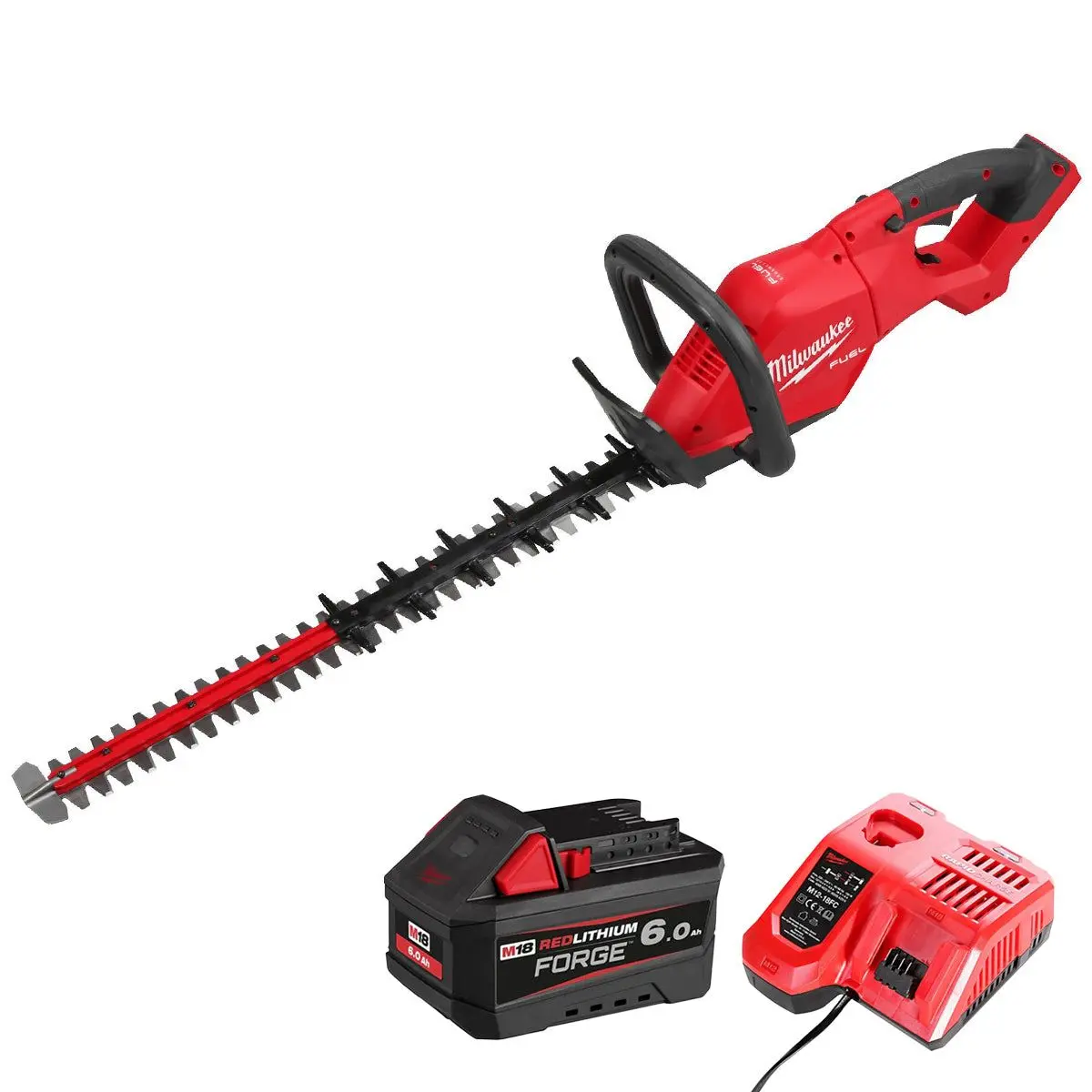 Milwaukee M18fhet60g2-0 18V Fuel Brushless 60Cm Hedge Trimmer With 1 X 6.0Ah Battery & Charger 1