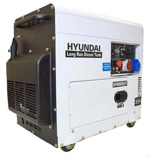 Hyundai Dhy8000selr-T Diesel Generator, Multi-Phase 230V/400V, Three Phase / Single Phase 5.8Kw/7.5Kva 1