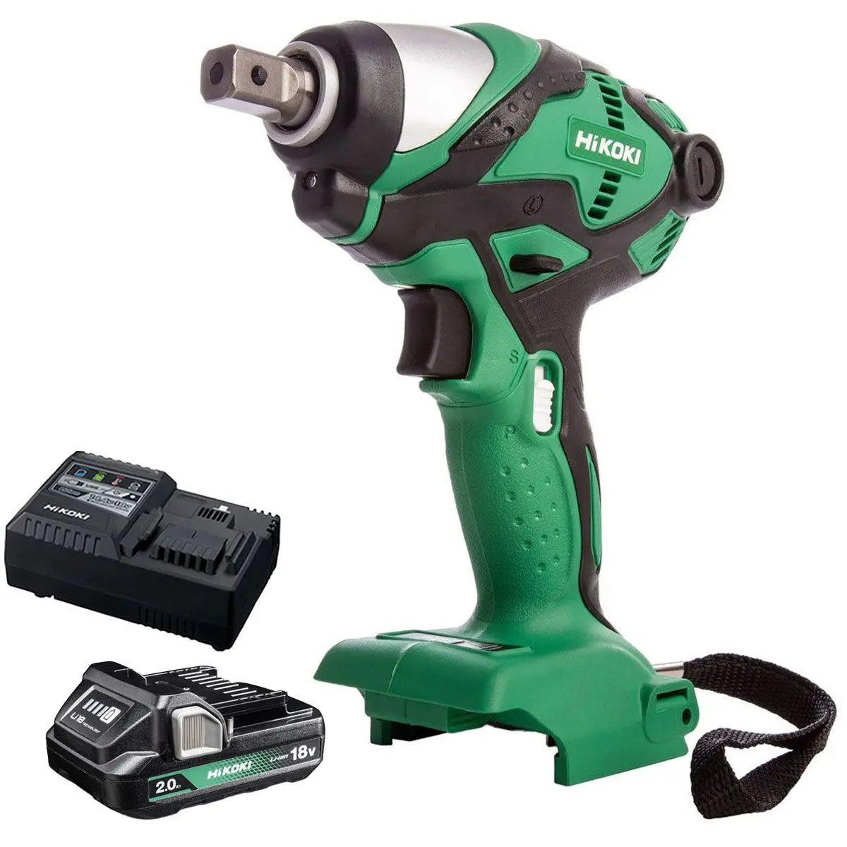 Hikoki Wr18dsdlw4z 18V Li-Ion Cordless 1/2" Impact Wrench With 1 X 2.0Ah Battery & Charger 1