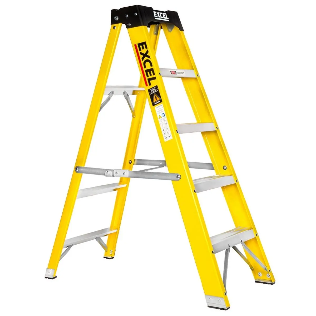 Excel Electricians Fibreglass Step Ladder 5 Tread 1.2M Heavy Duty 1