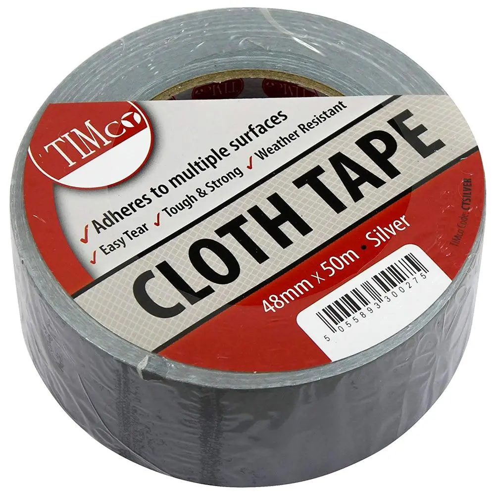 Timco Ctsilver Standard Cloth Tape Silver 48Mm 50M 1