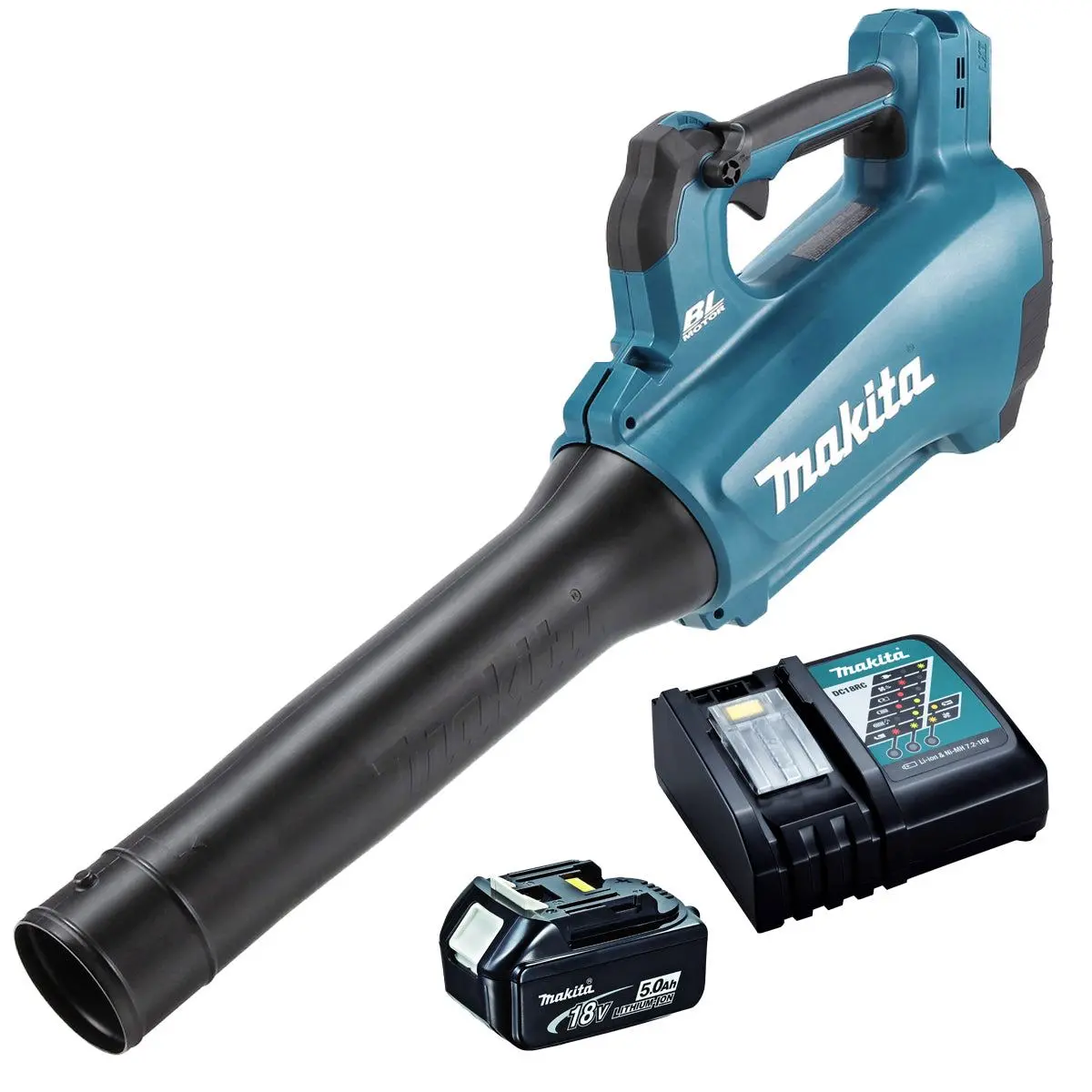 Makita Dub184z 18V Lxt Brushless Leaf Blower With 1 X 5.0Ah Battery & Charger 1