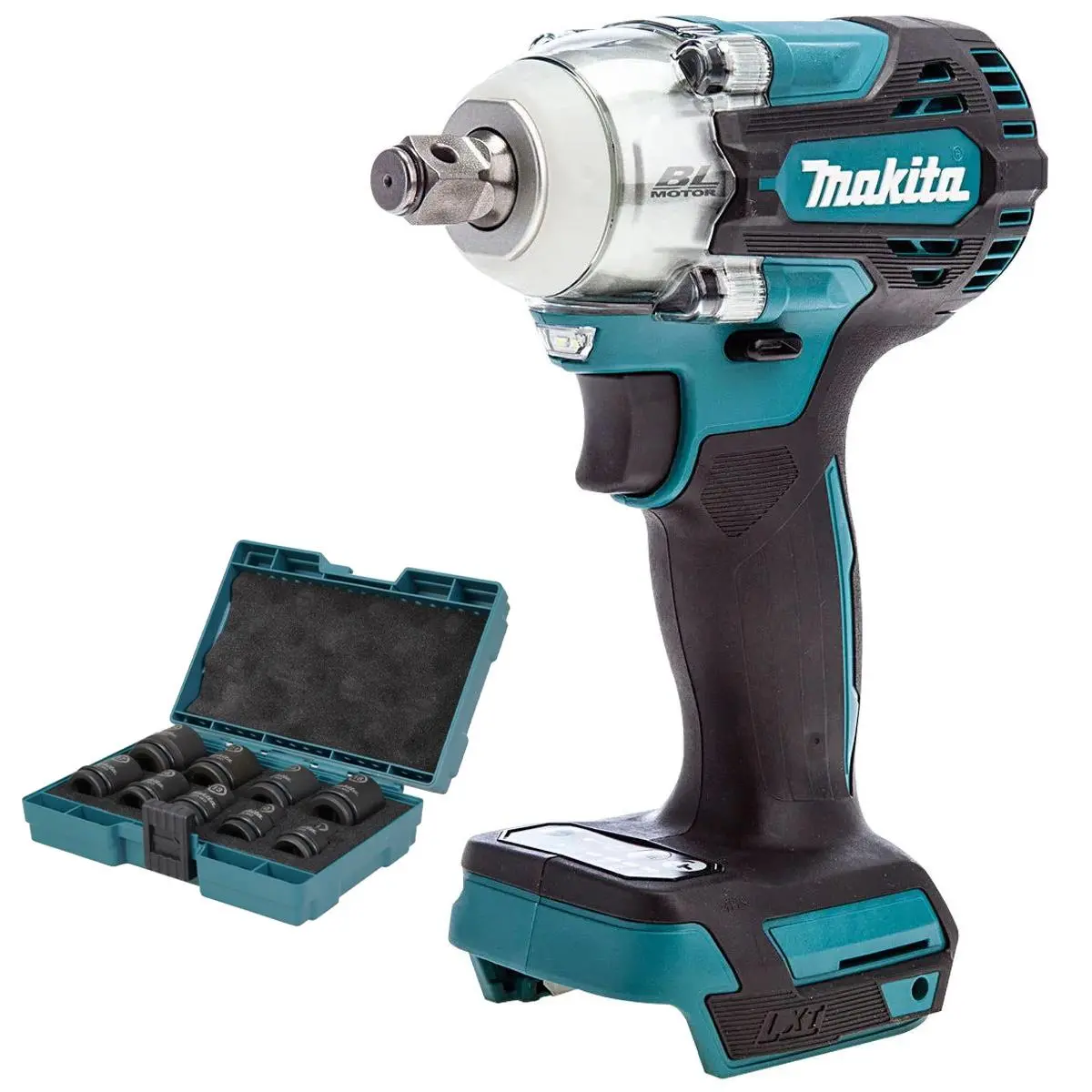 Makita Dtw300z 18V Brushless Impact Wrench With 9 Piece Socket Set 1