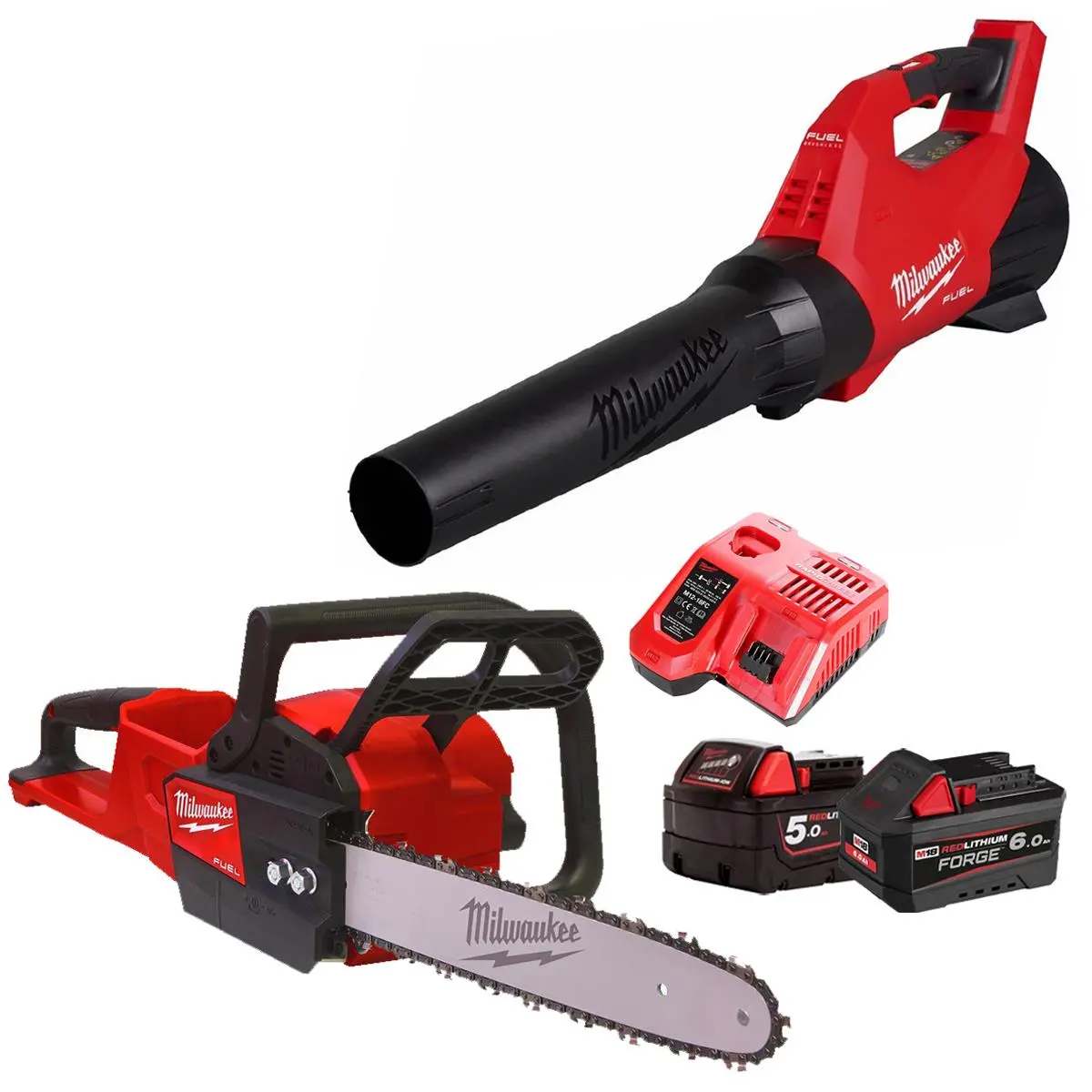 Milwaukee M18 18V 2 Piece Gardening Tool Kit With 2 X Batteries & Charger T4tkit-29509 1