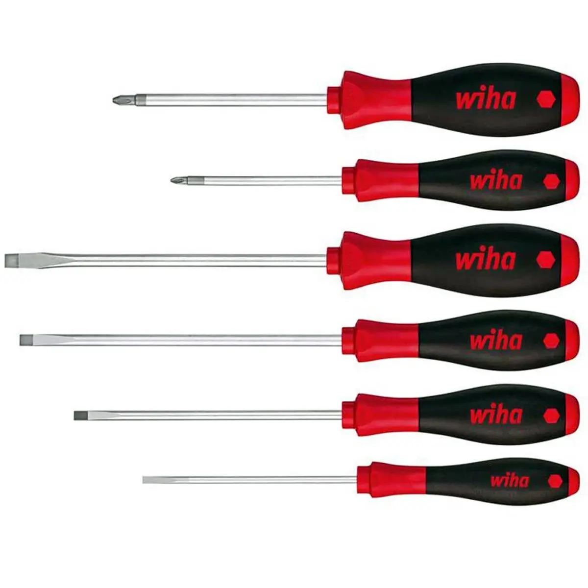 Wiha Slotted Pozidriv Screwdriver Set Of 6 Piece Wha-07153 1