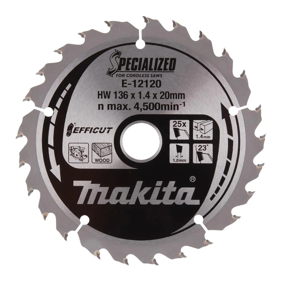 Makita E-12120 Efficut Tct Circular Saw Blade 136Mm X 20Mm X 25T 1