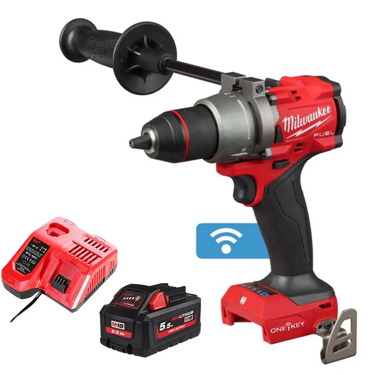 Milwaukee M18onepd3-0 18V Fuel One-Key Brushless Combi Drill With 1 X 5.5Ah Battery & Charger 1