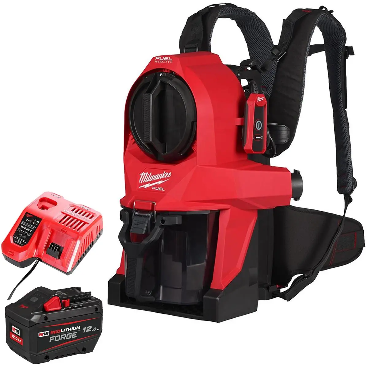 Milwaukee M18fbpv2-0 18V M18 Brushless Backpack Vacuum With 1 X 12.0Ah Battery & Charger 1