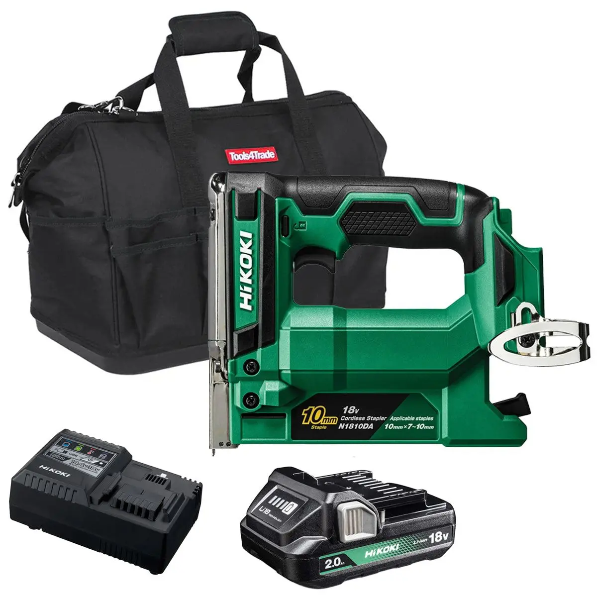 Hikoki N1810daw4z 18V 10Mm Crown Width Fine Wire Stapler With 1 X 2.0Ah Battery Charger & Bag 1