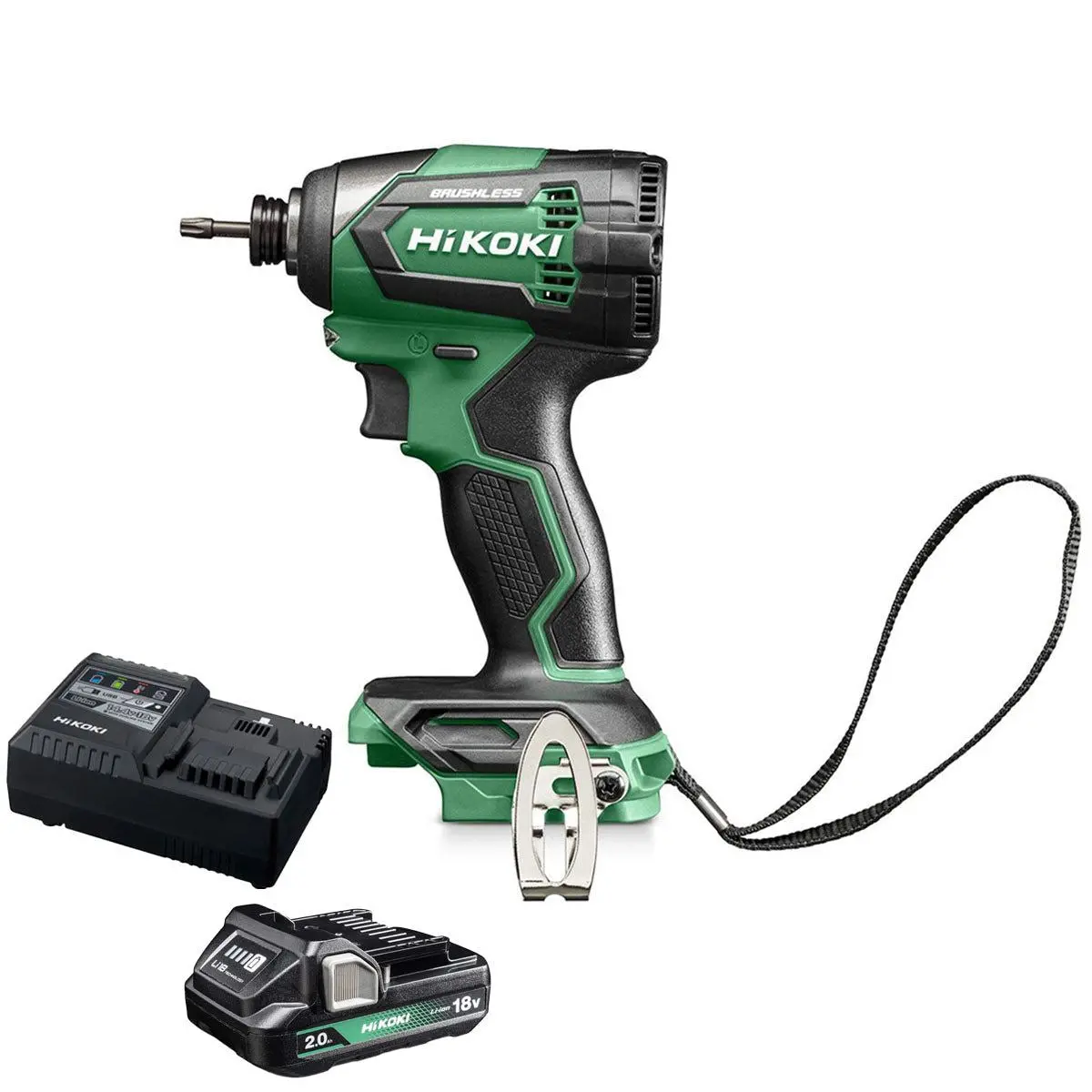 Hikoki Wh18dew2z 18V Brushless Impact Driver With 1 X 2.0Ah Battery & Charger 1