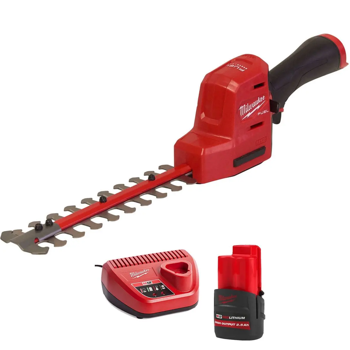 Milwaukee M12fht20-0 12V Brushless 20Cm Hedge Trimmer With 1 X 2.5Ah Battery & Charger 1