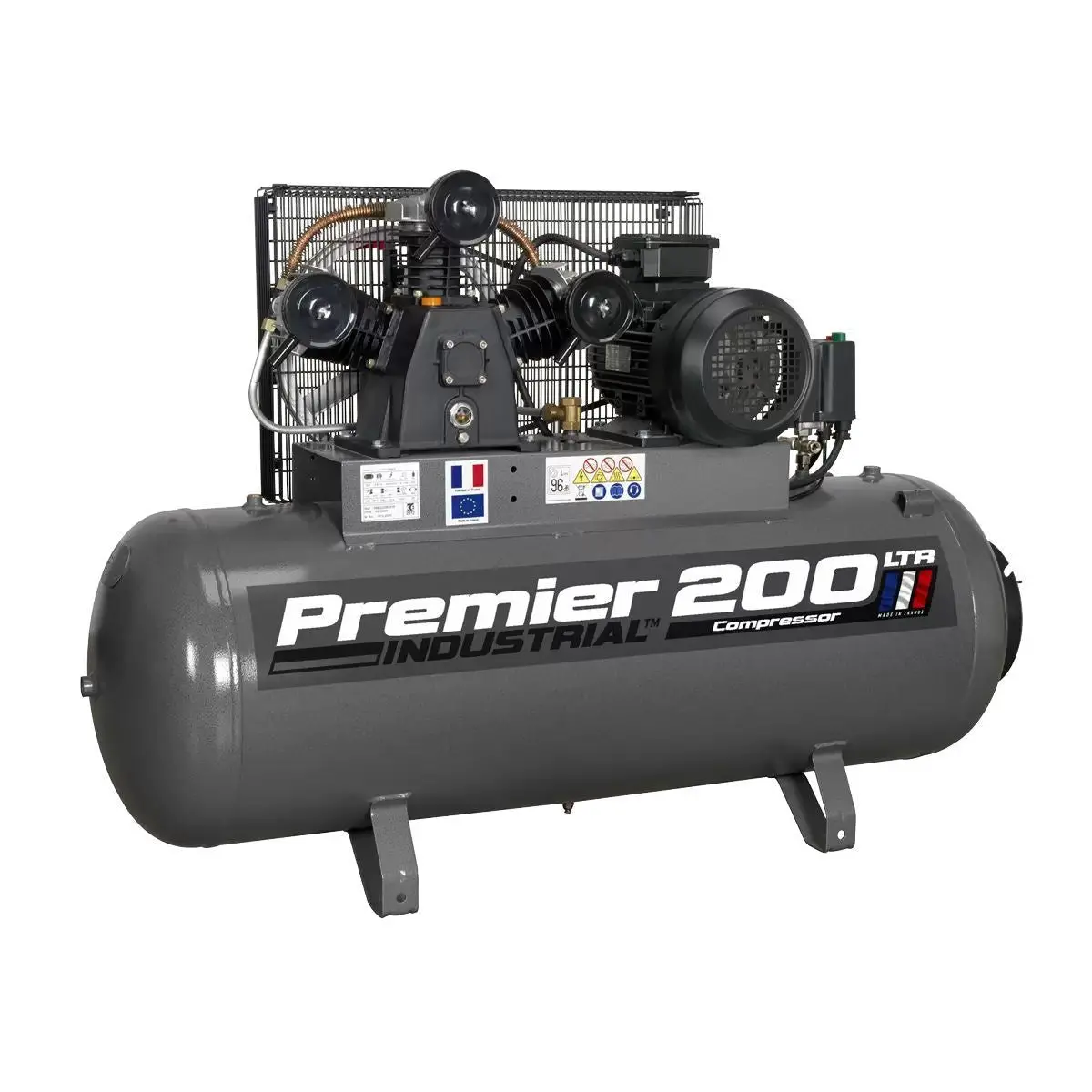 Sealey Sac32055b Compressor 200Ltr Belt Drive 415V/32A 1