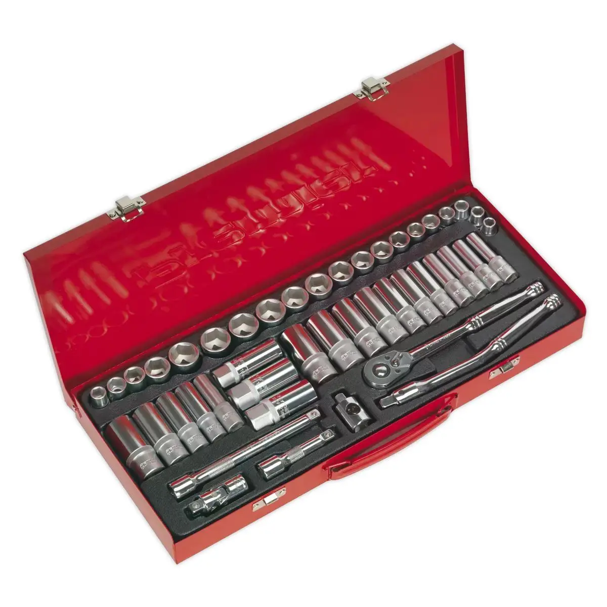 Sealey Ak692 Metric/Imperial Socket Set 3/8"Sq Drive 45Pc 1