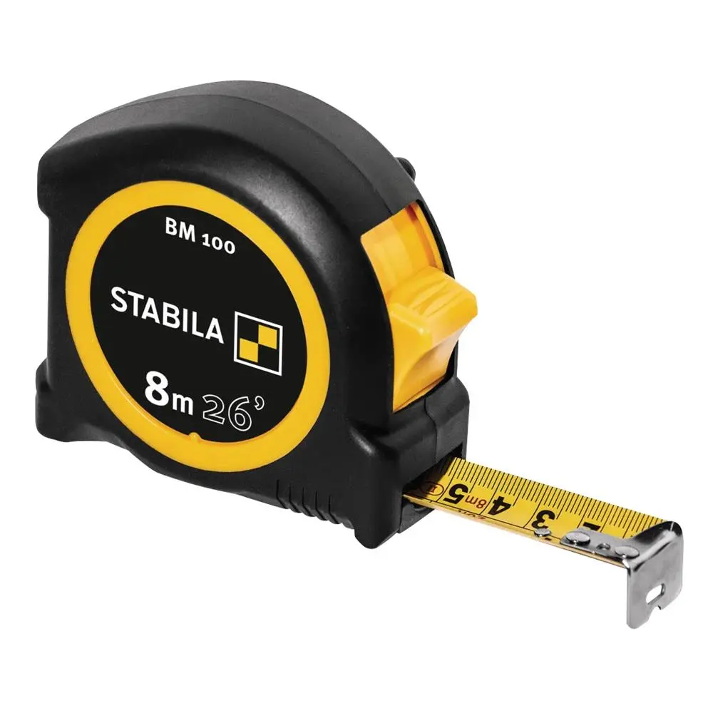 Stabila Bm100 Metric/Imperial Pocket Tape 8M/26Ft Stb19580 1
