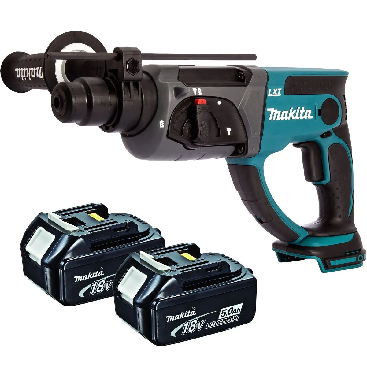 Makita Dhr202z 18V Sds+ Rotary Hammer Drill With 2 X 5.0Ah Batteries 1