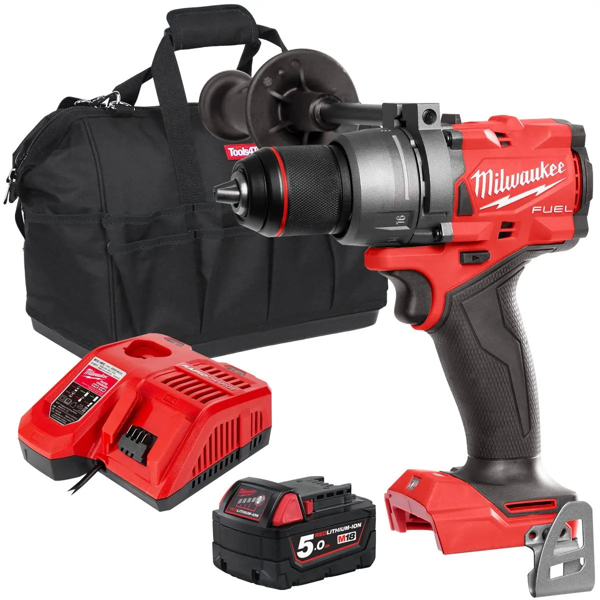 Milwaukee M18fpd3-0 18V Fuel Brushless Combi Drill With 1 X 5.0Ah Battery Charger & Bag 1