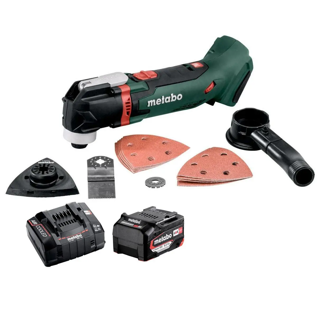 Metabo Mt 18 Ltx 18V Multi-Tool With 1 X 5.2Ah Battery Charger & Accessories 1