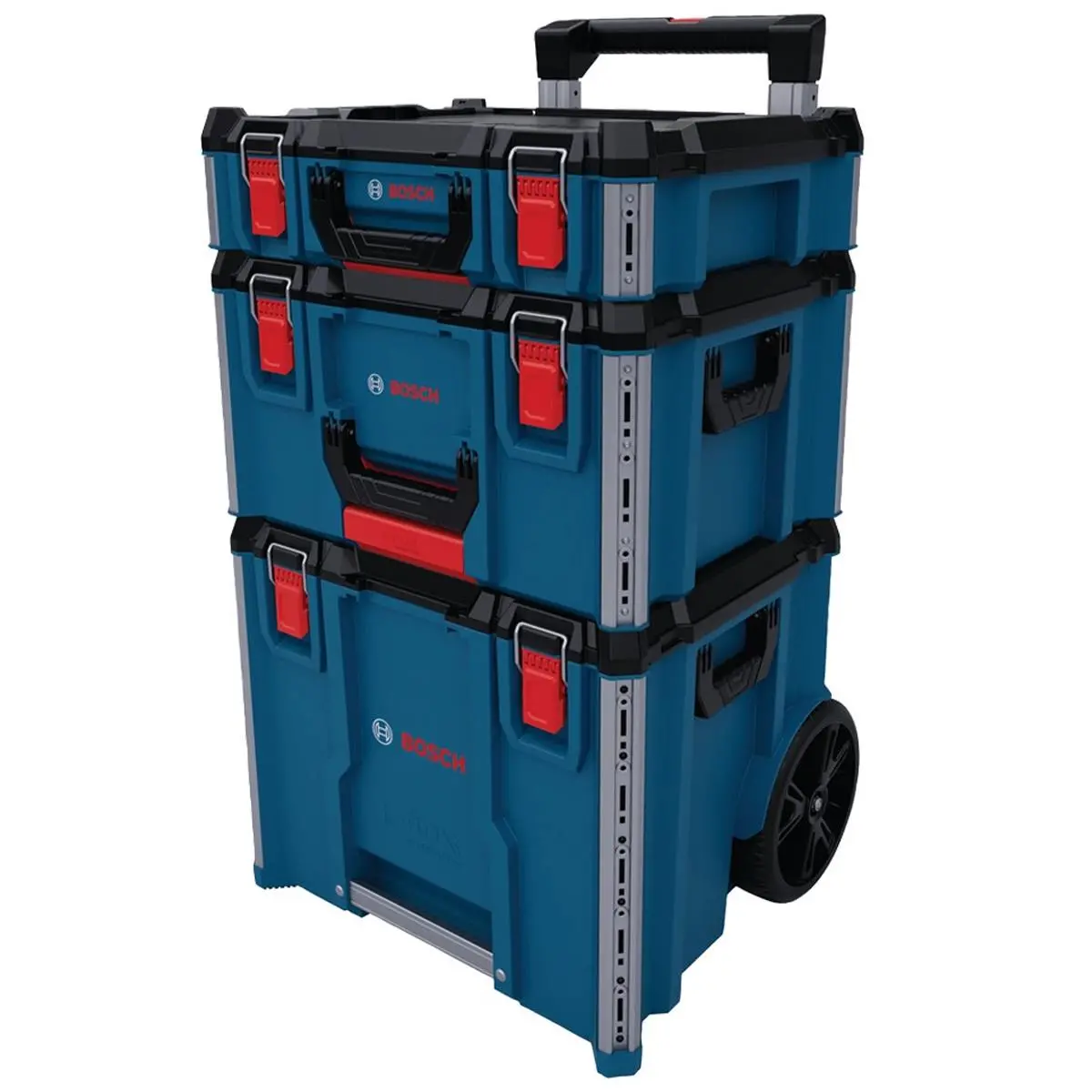 Bosch 1600A037dy 3 Piece L-Boxx Contractor Case & Trolley Set 1