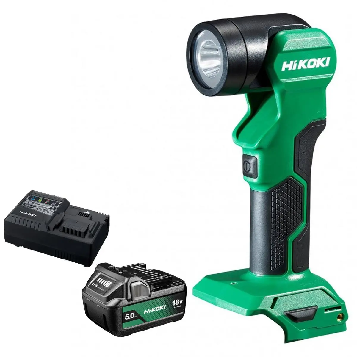 Hikoki Ub18dew4z 18V Cordless Led Swivel Torch With 1 X 5.0Ah Battery & Charger 1