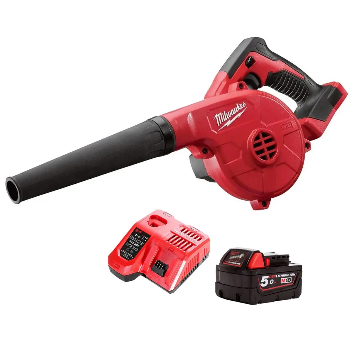 Milwaukee M18bbl-0 18V Compact Blower With 1 X 5.0Ah Battery & Charger 1
