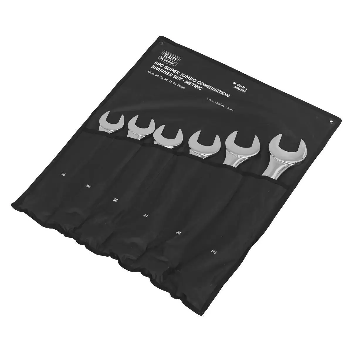 Sealey Ak6324 Super Jumbo Combination Spanner 6Pc Set 1