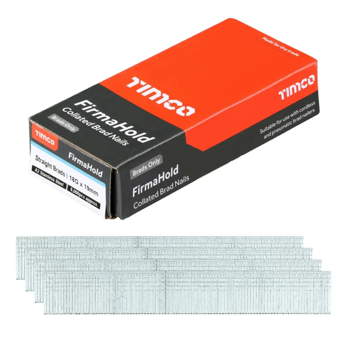 Firmahold 19Mm 18 Gauge 5000 Galvanised Straight Collated Brad Nails Bg1819 1
