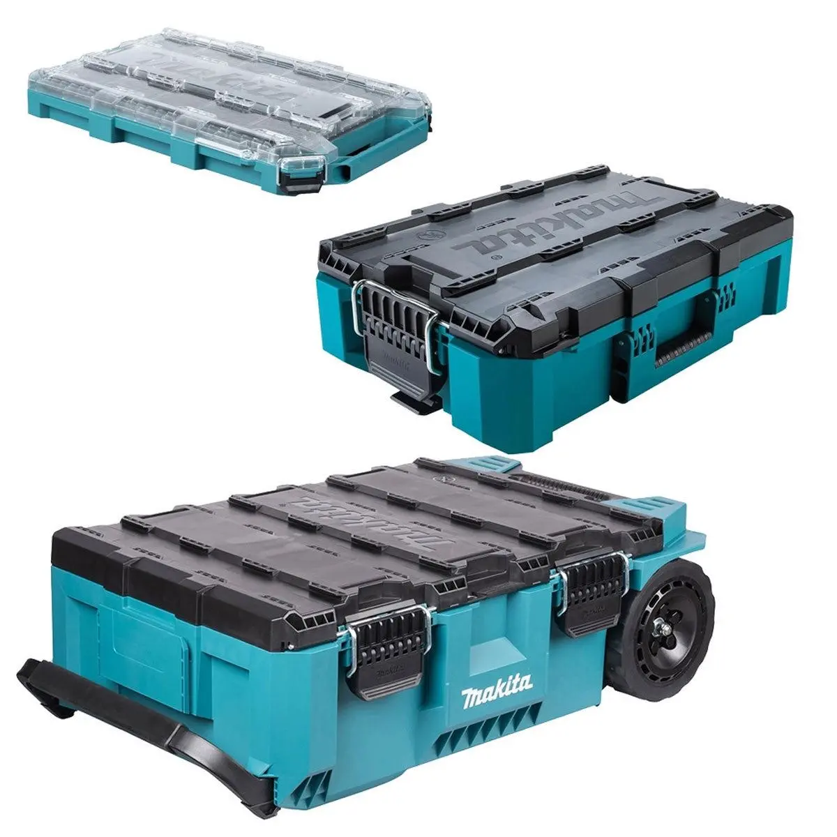 Makita Maktrak 3 Piece Storage Set Rolling Tool Chest, Medium Tool Box & Organiser 1