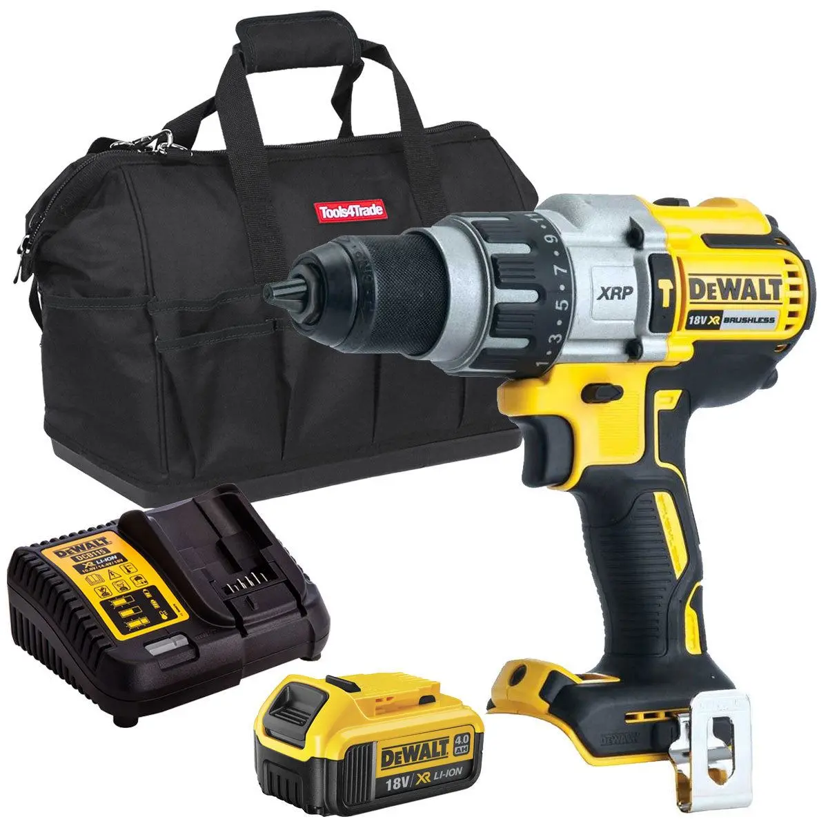 Dewalt Dcd996n 18V Brushless Combi Hammer With 1 X 4.0Ah Battery & Charger In Bag 1