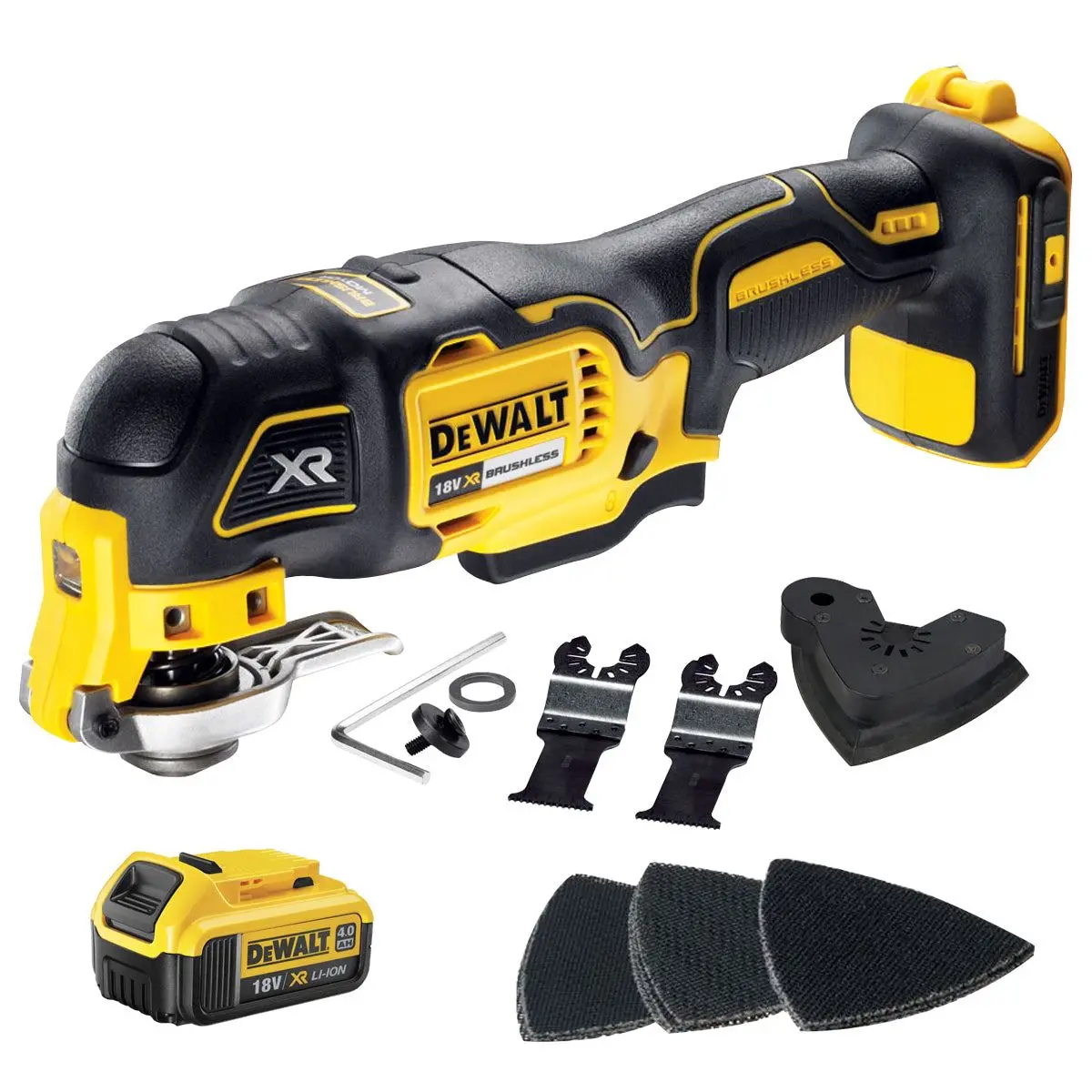 Dewalt Dcs355n 18V Brushless Oscillating Multi-Tool With 4.0Ah Battery 1