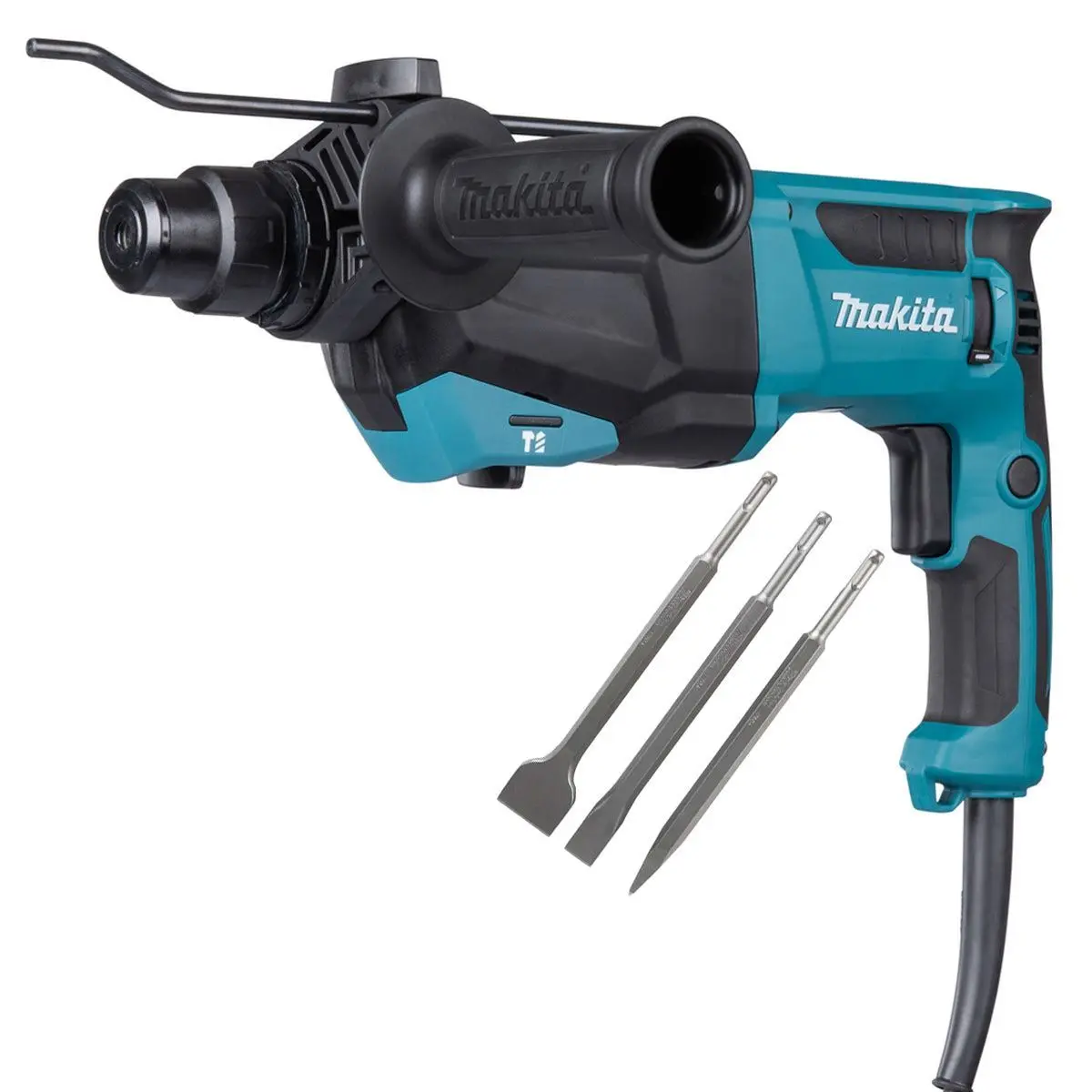 Makita Hr2670/1 26Mm Sds+ Rotary Hammer Drill With D-30134 Sds Plus Chisel Set 2