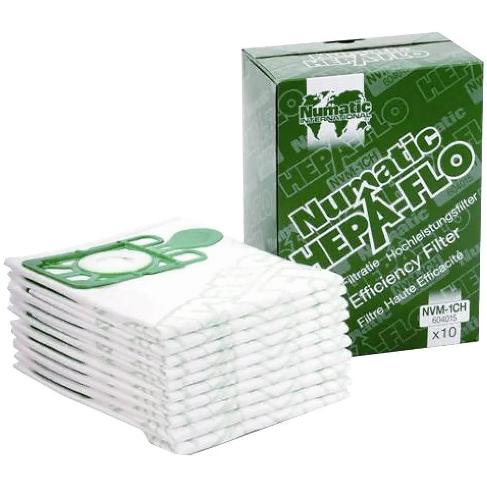 Numatic Hepa-Flo High Efficiency Filter Bags Pack Of 10 - Num-604615 1