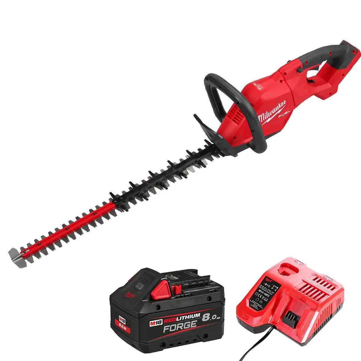 Milwaukee M18fhet60g2-0 18V Fuel Brushless 60Cm Hedge Trimmer With 1 X 8.0Ah Battery & Charger 1