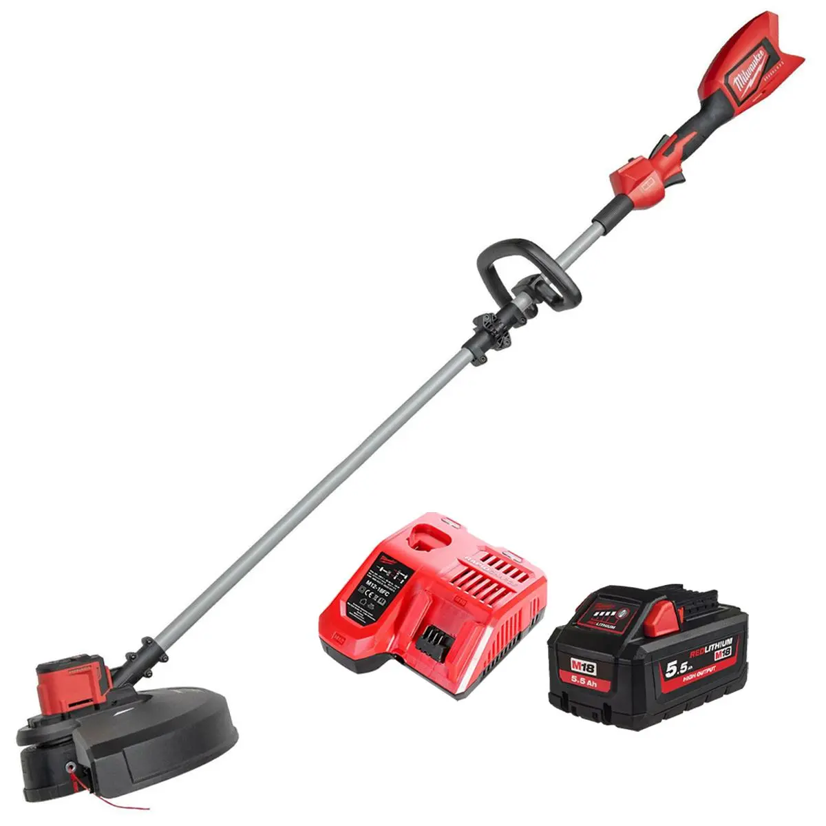 Milwaukee M18bllt-0 18V Brushless Line Trimmer With 1 X 5.5Ah Battery & Charger 1