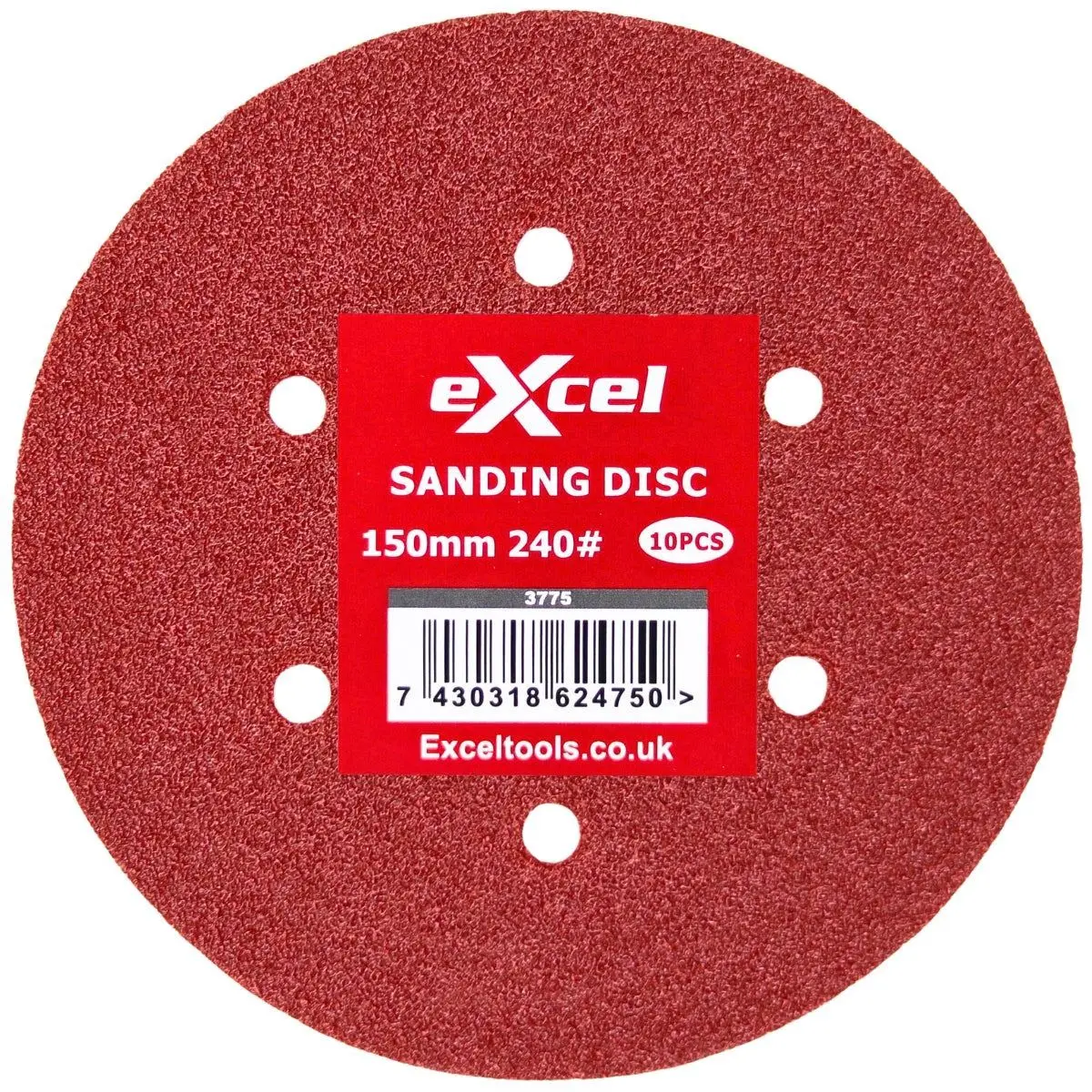Excel 150Mm Sanding Disc 240G Pack Of 10 1