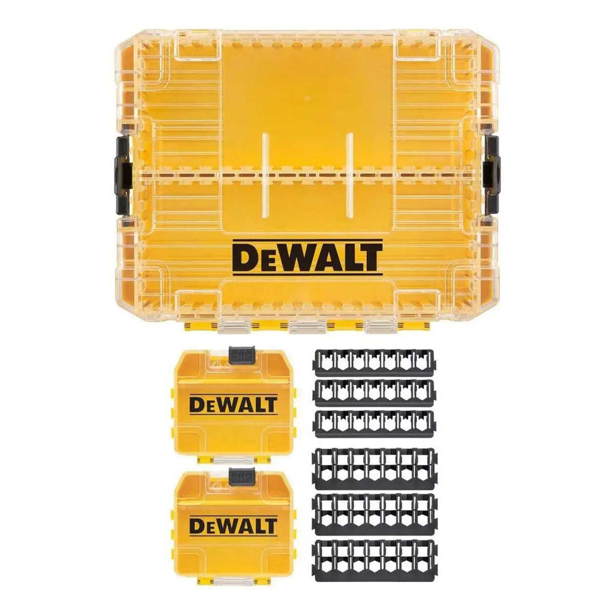 Dewalt Dt70803-Qz Medium Tough Case Organiser With 2 X Small Bulk Storage Case & Screwdriver Bit Bars 1