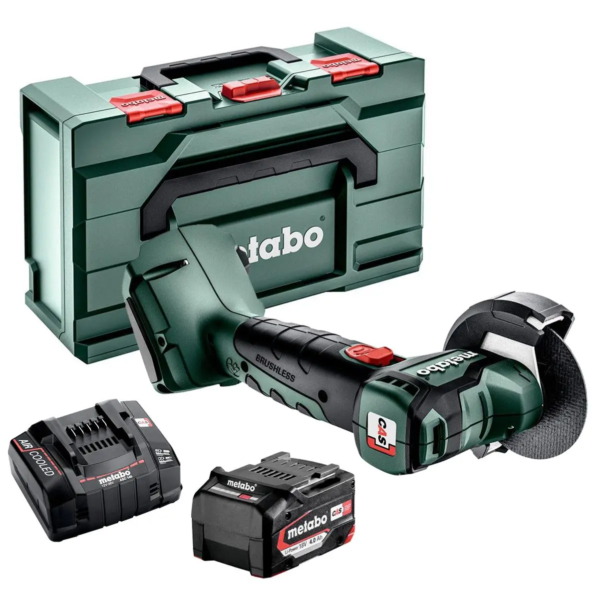 Metabo Cc 18 Ltx Bl 18V Brushless Angle Grinder With 1 X 4.0Ah Battery Charger & Case 1