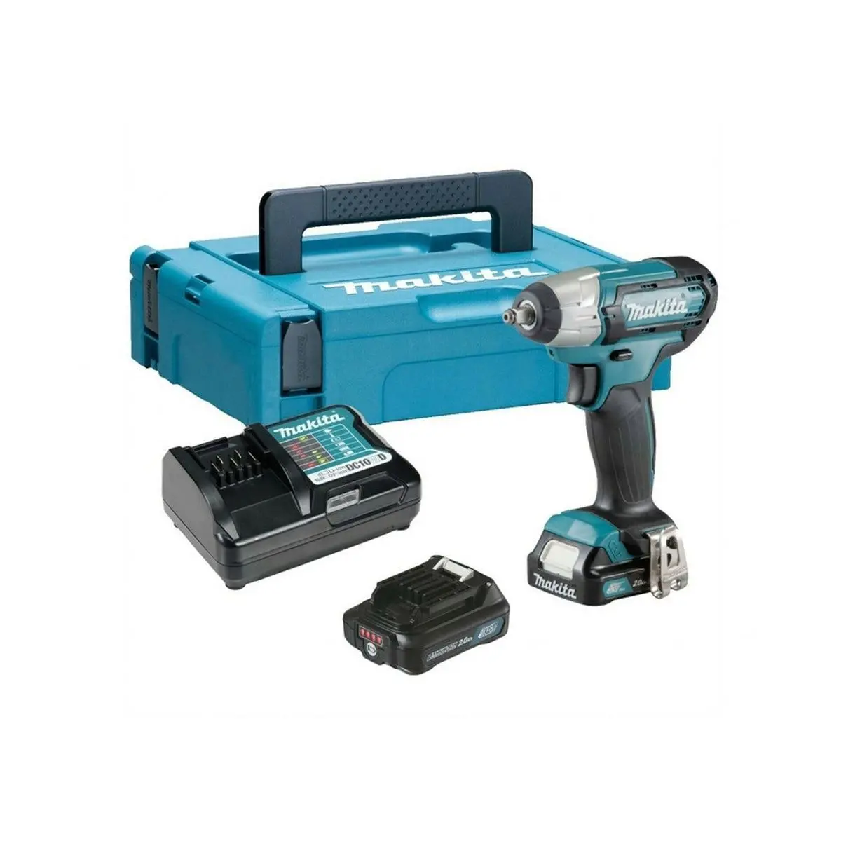 Makita Tw140dwae 12V Max Cxt 3/8'' Impact Wrench With 2 X 2.0Ah Batteries, Charger & Carrying Case 1