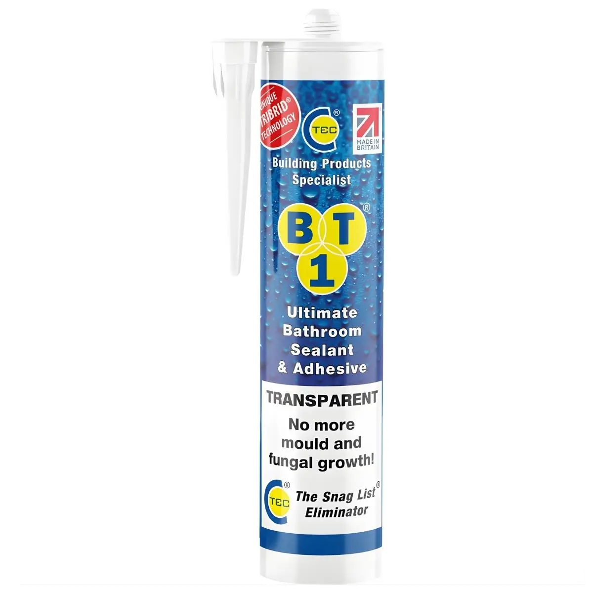 C-Tec Bt1 290Ml Ultimate Bathroom Sealant & Adhesive - Transparent 1