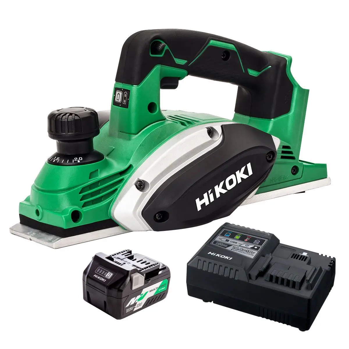Hikoki P18dslw4z 18V Cordless 82Mm Planer With 1 X 2.5Ah/5.0Ah Battery & Charger 1