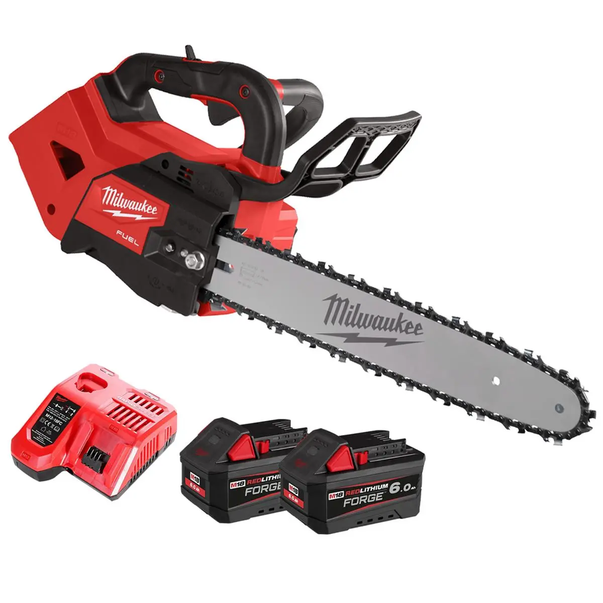 Milwaukee M18fthchs35-0 18V Fuel Brushless 35Cm Top Handle Chainsaw With 2 X 6.0Ah Battery & Charger 1