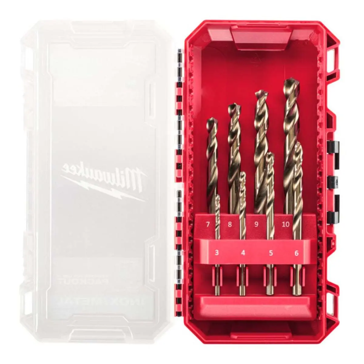 Milwaukee 8 Piece Hss Ground Cobalt Metal Drill Bit Set With Packout Case 4932499256 1