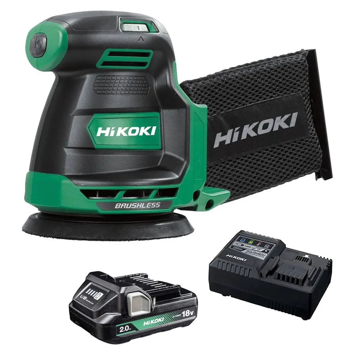 Hikoki Sv1813daj2z 18V Brushless Random Orbit Sander With 1 X 2.0Ah Battery & Charger 1