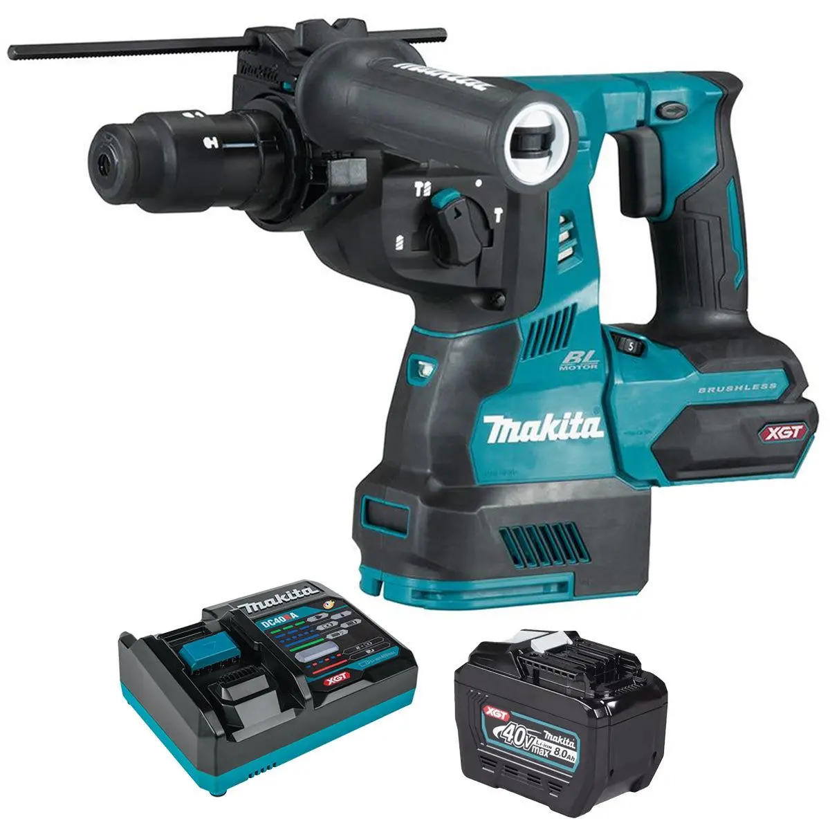 Makita Hr004gz 40V Max Xgt Brushless Sds+ Rotary Hammer Drill With 1 X 8.0Ah Battery & Charger 1