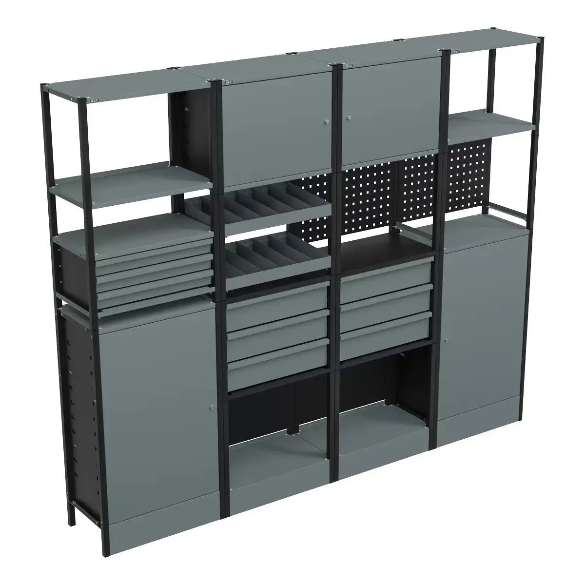 Sealey Apmrstack2 Modular Racking System Combo 2.32M Durable And Versatile Storage Solution For Workshop 2