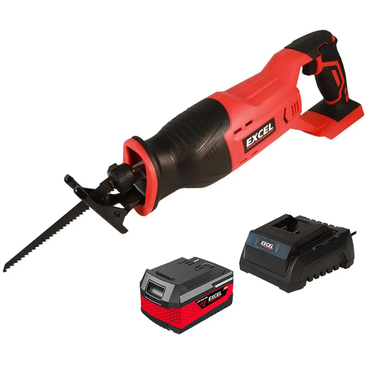 Excel 18V Quick Change Reciprocating Saw With 1 X 4.0Ah Battery & Fast Charger 1