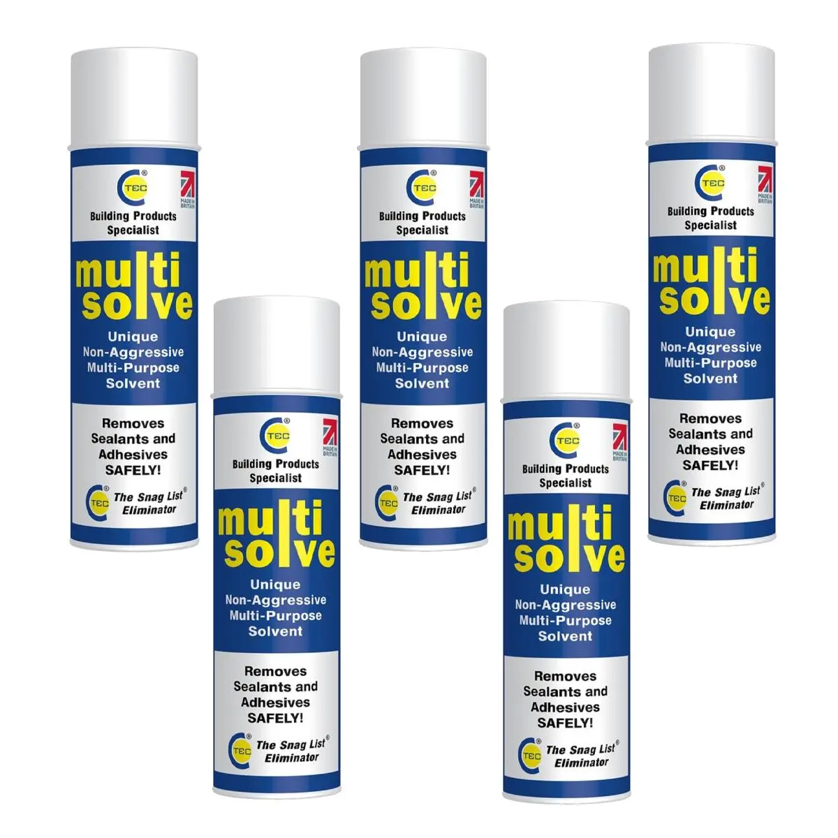 C-Tec 500Ml Multisolve Multi-Purpose Cleaning & Degreasing Solvent Pack Of 5 1
