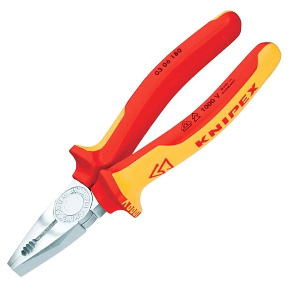 Knipex Combination Pliers 180Mm Vde Grips Kpx0306180 1